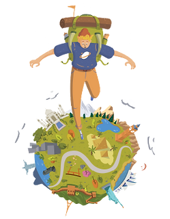 Ilustração viajante