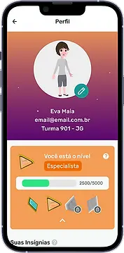 mockup celular perfil jovens genios