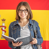 ATR estudante com fundo espanha
