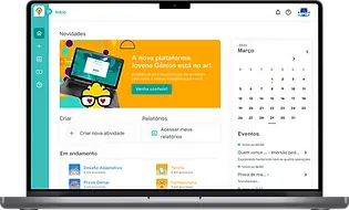 mockup computador jovens genios