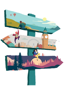 Ilustração placas direção